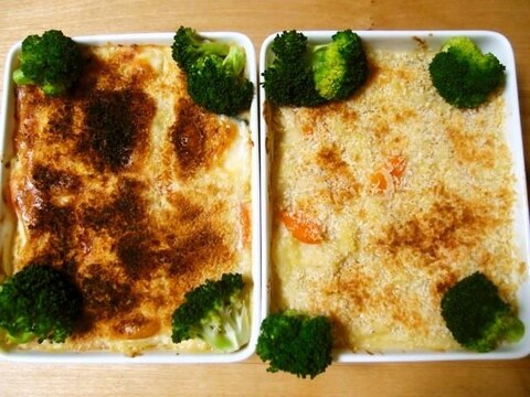 マクロビ豆乳グラタン☆肉食派と両立レシピ